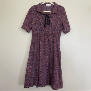 Piper & Scoot Collared Floral Midi Dress